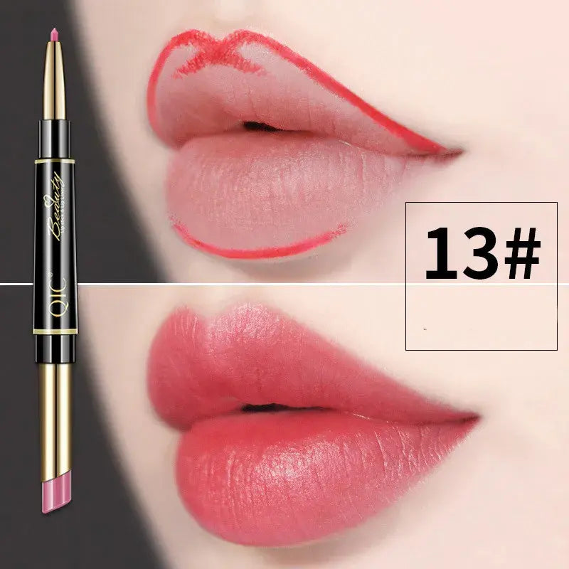 Dubbelzijdige lippenstift en lipliner QIC