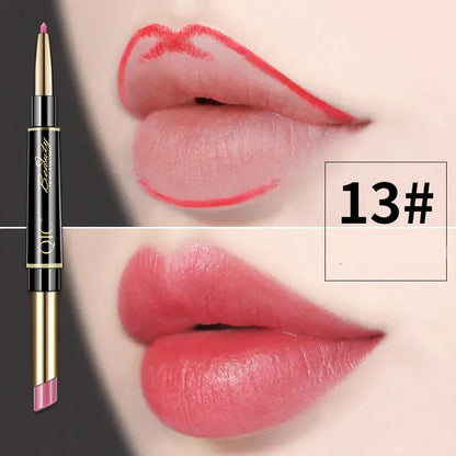 Dubbelzijdige lippenstift en lipliner QIC