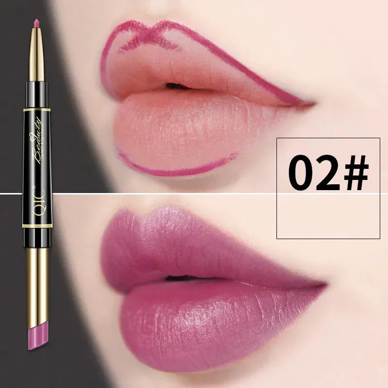 Dubbelzijdige lippenstift en lipliner QIC