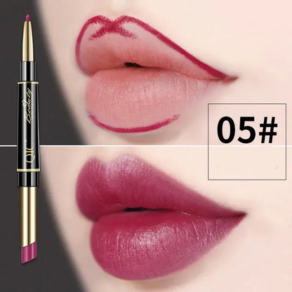 Dubbelzijdige lippenstift en lipliner QIC