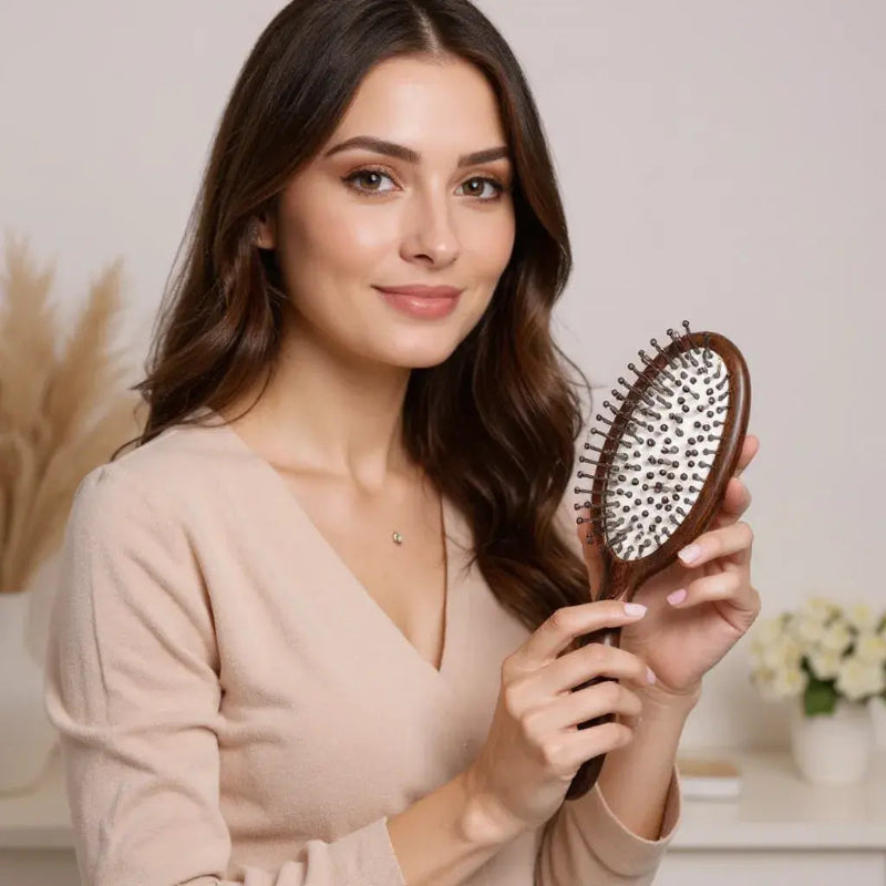 Anti-Frizz Bamboe Haarborstel