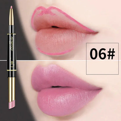 Dubbelzijdige lippenstift en lipliner QIC