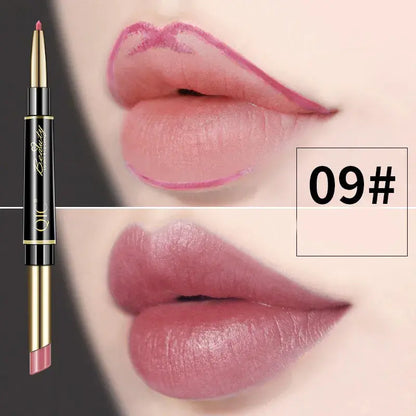 Dubbelzijdige lippenstift en lipliner QIC